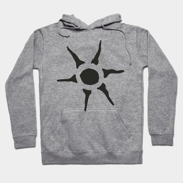 Simple Sun Emblem Symbol Hoodie by Bartlett Art Works